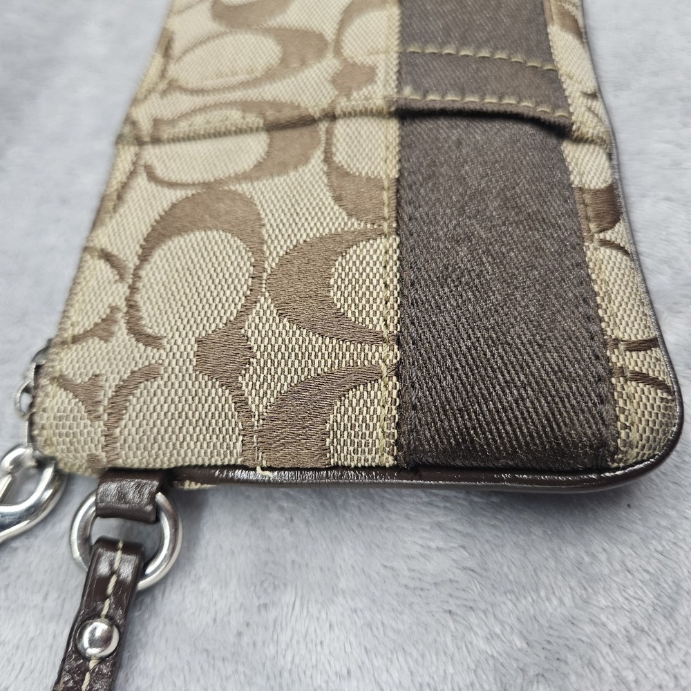 Coach Signature Tote Bag Bundle Brown Khaki Y2K Wristlet Glasses & Case 10124 - Picture 12 of 16